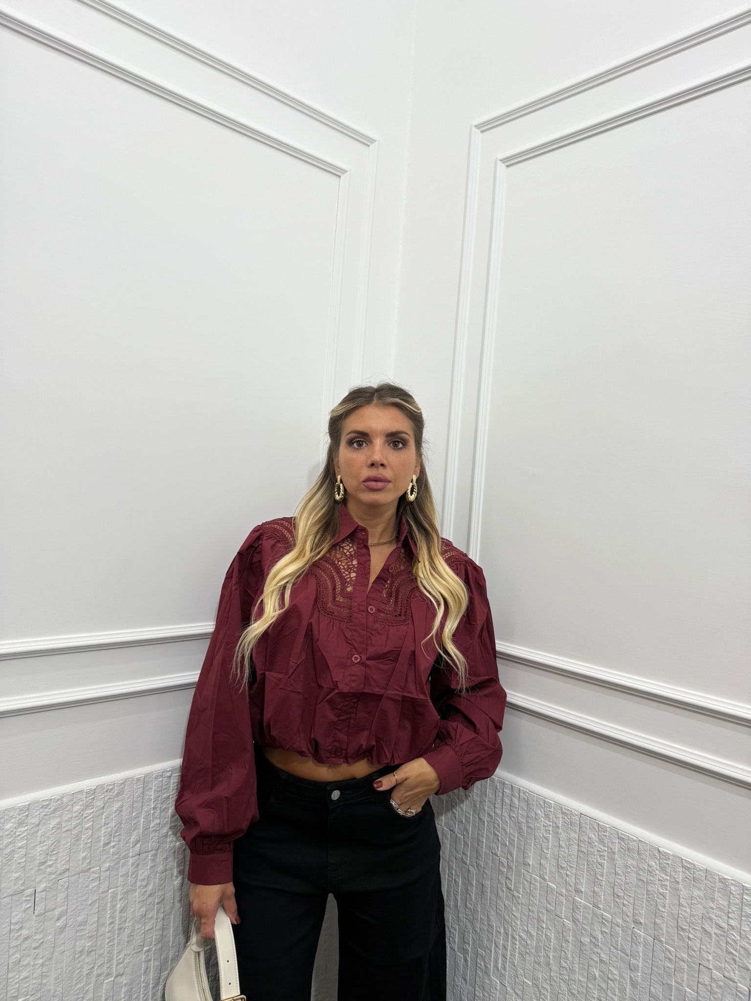 Camicia Ballon Traforata