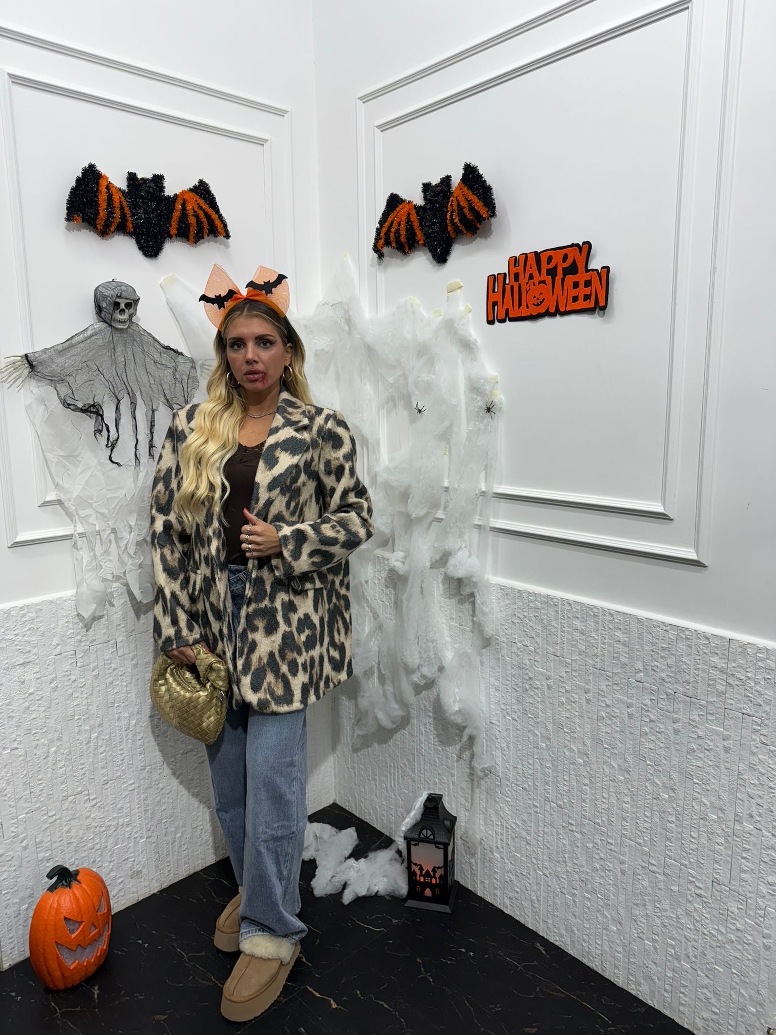 Blazer in Panno Animalier