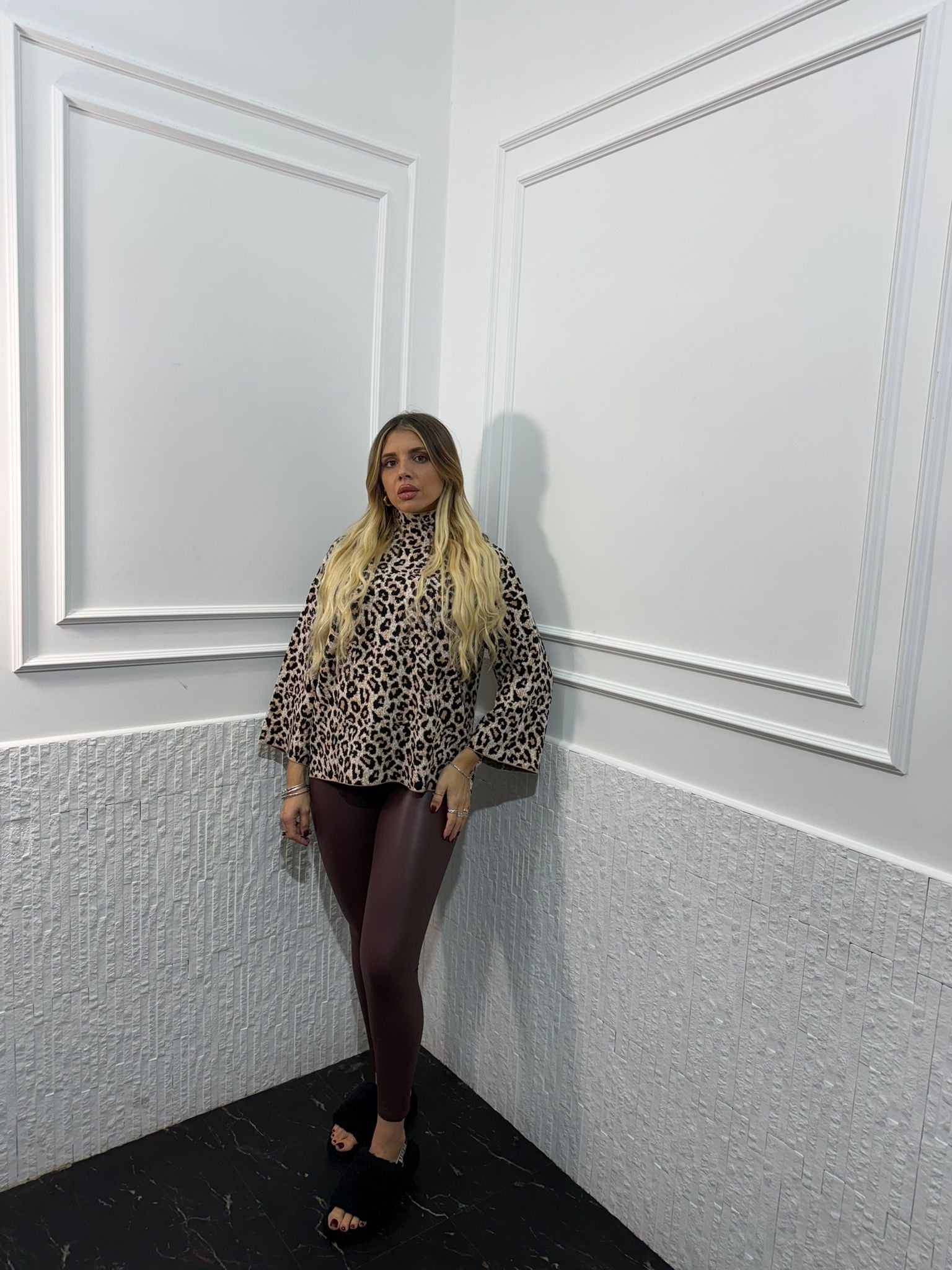 Leggings Ecopelle Modellante