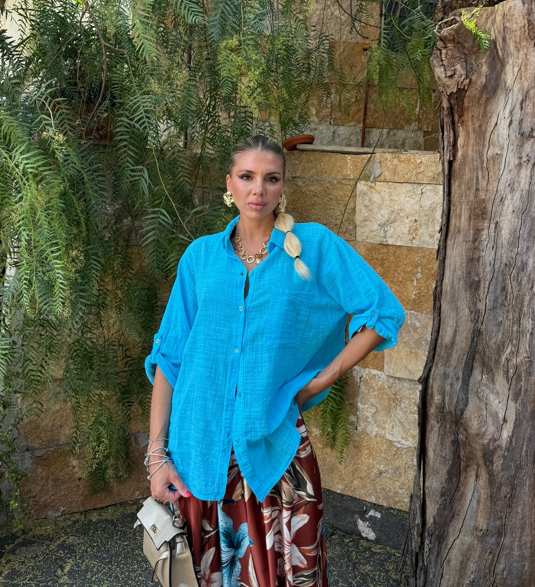 Camicia Hawaii Lino
