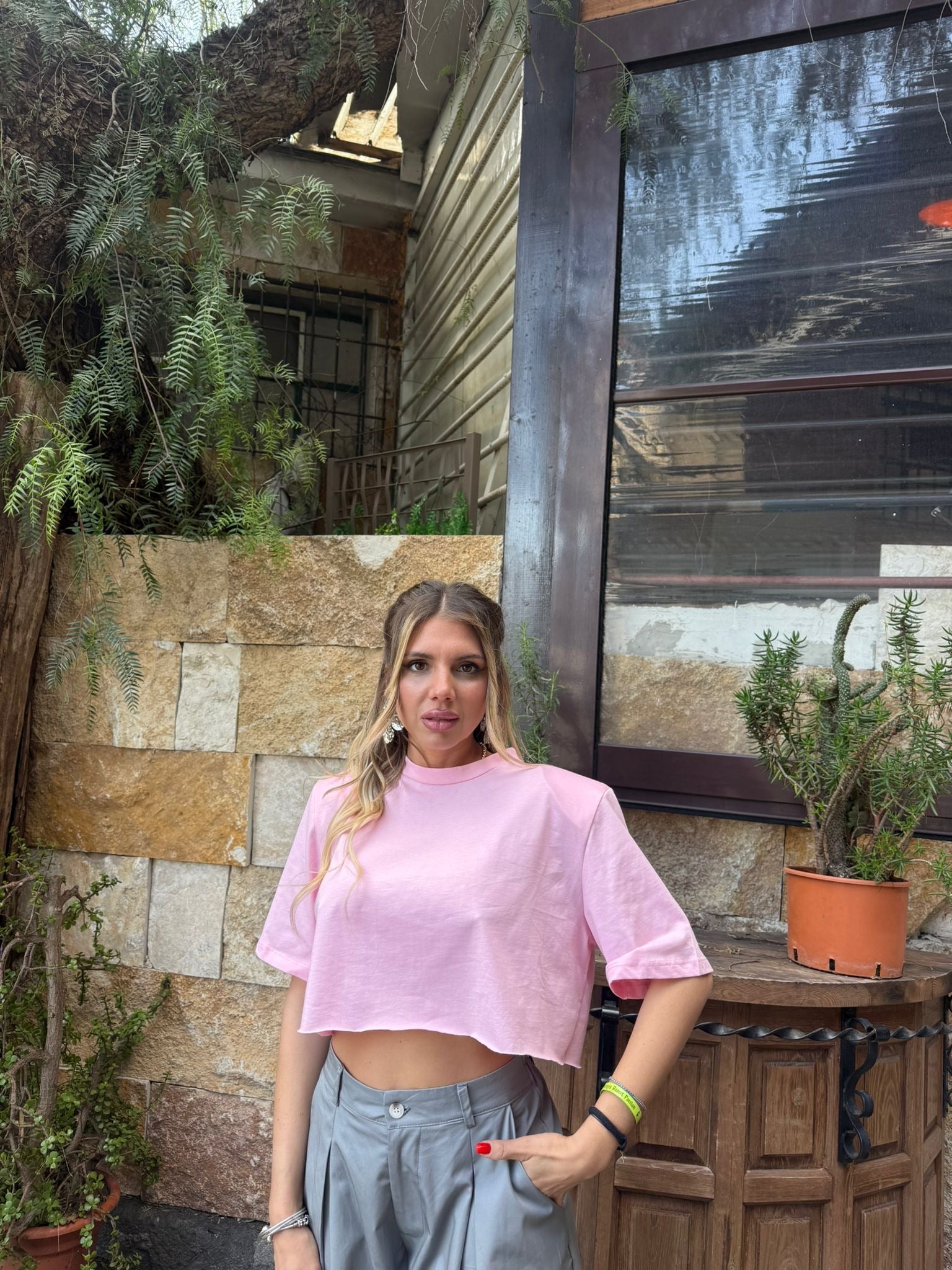 T shirt crop Just