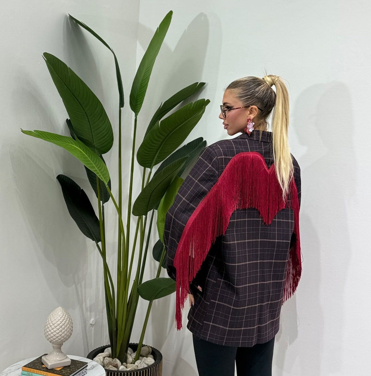 Blazer Frange Bordeaux By lumina