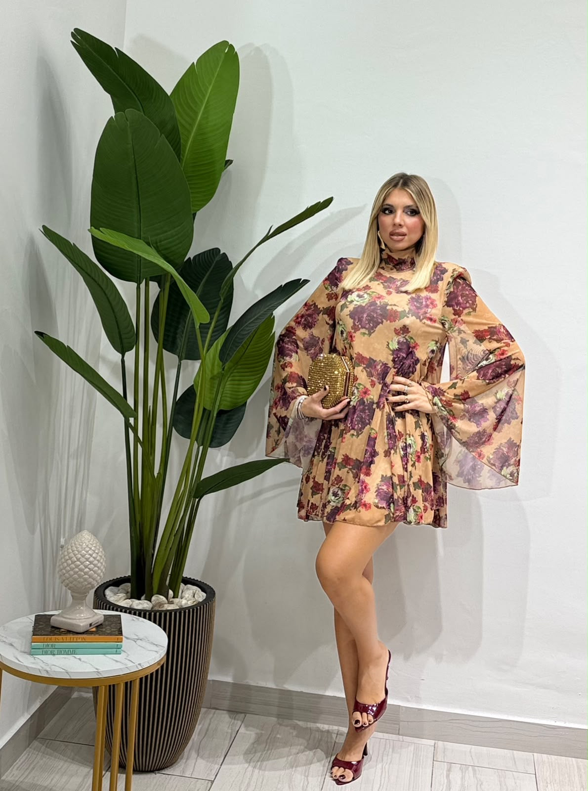 Dress Fleurs Lumina nude
