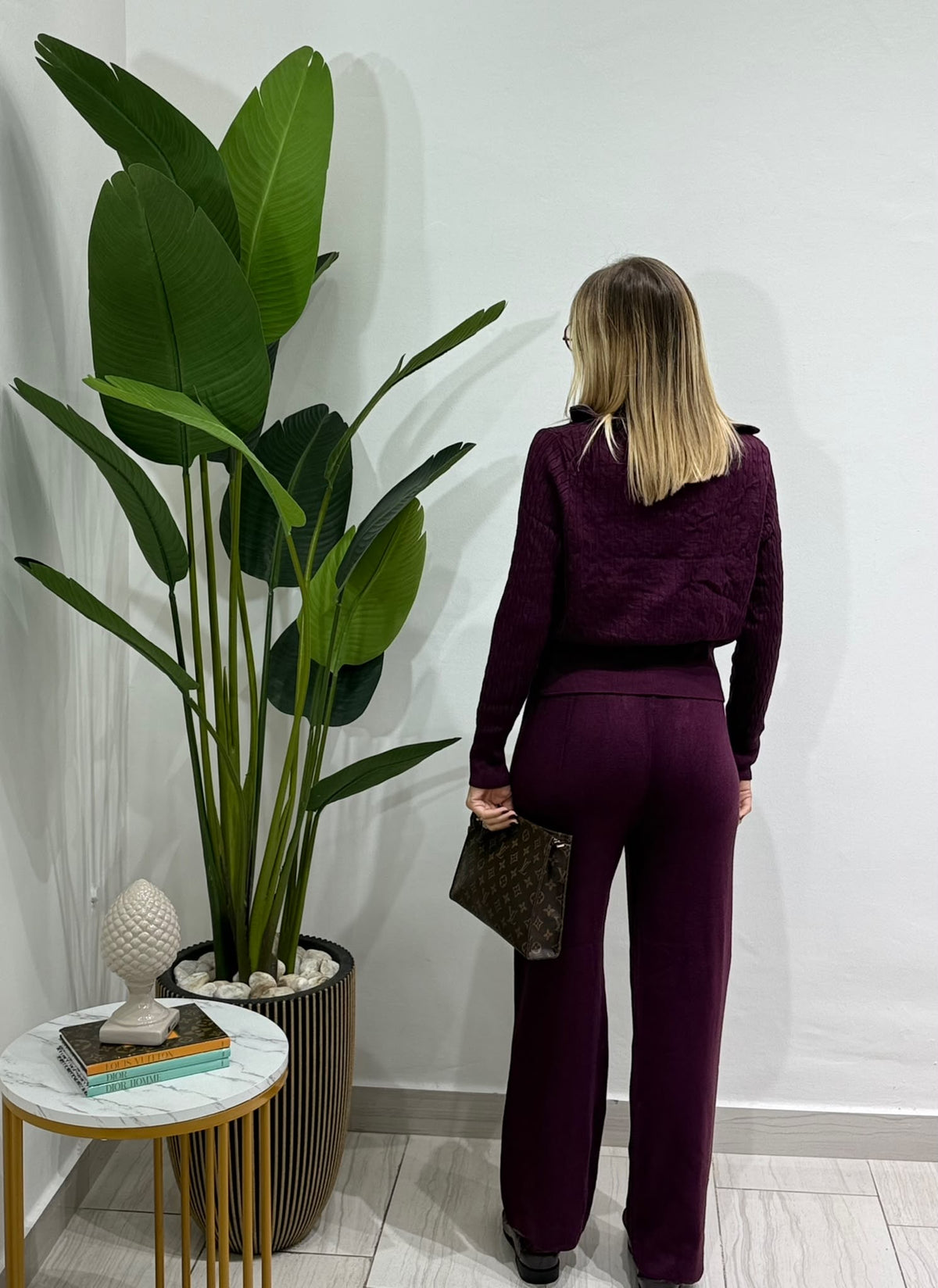 Coordinato easy chic vinaccio