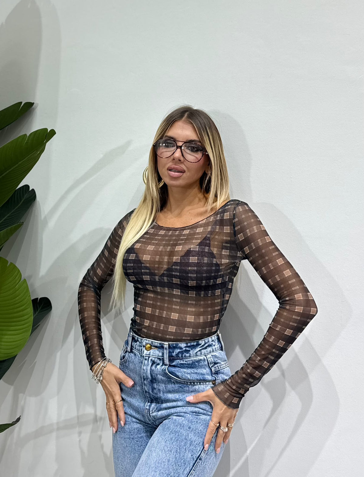 Maglia Candy semivelata nero