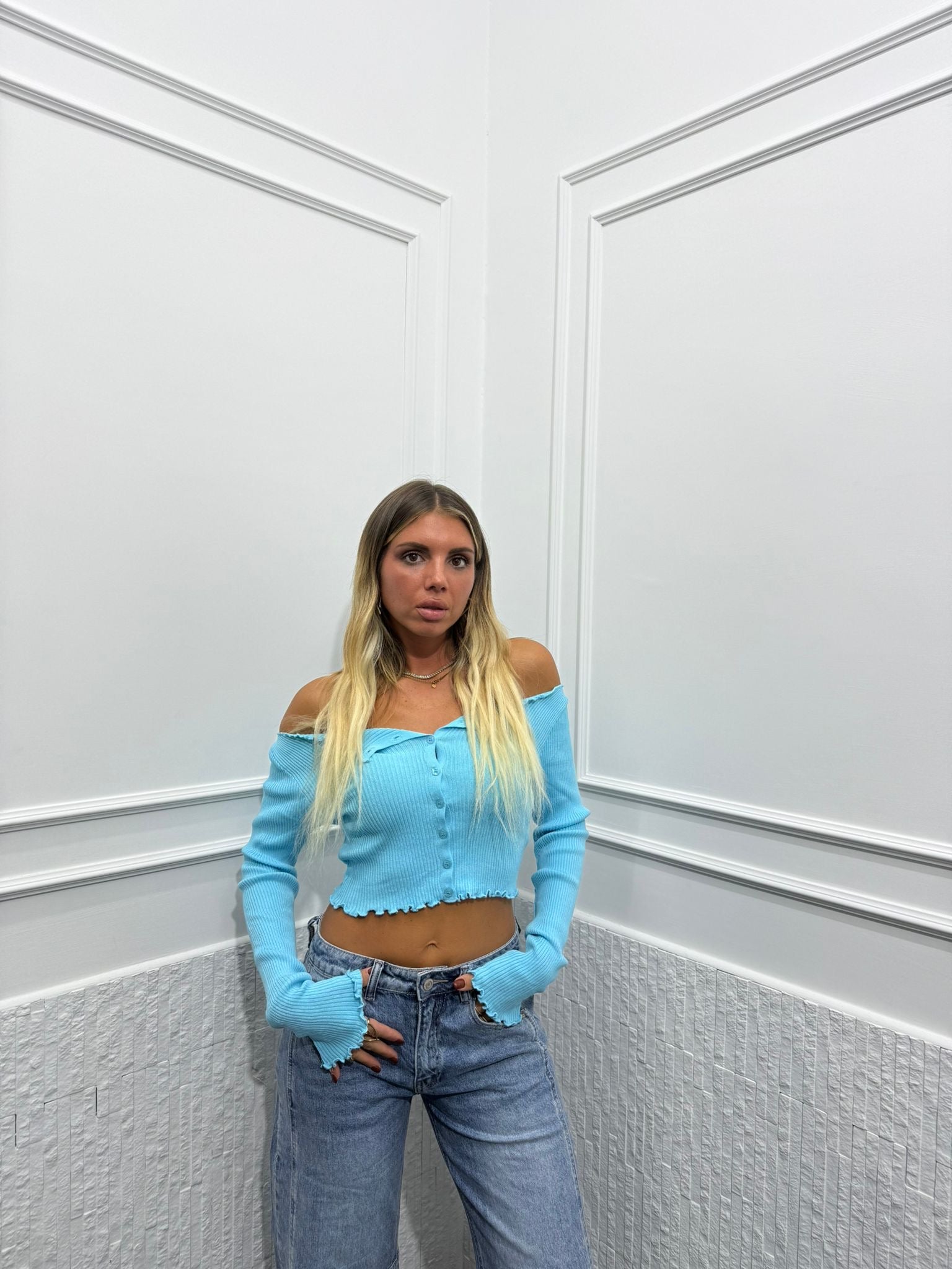 Cardigan Crop a Costine