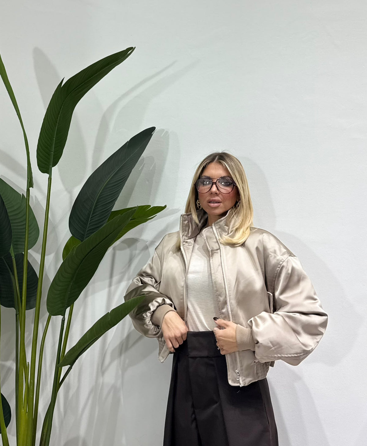 Bomber By lumina beige