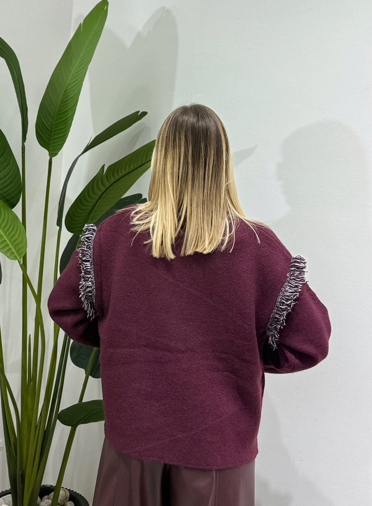 Cardigan bandana Bordeaux