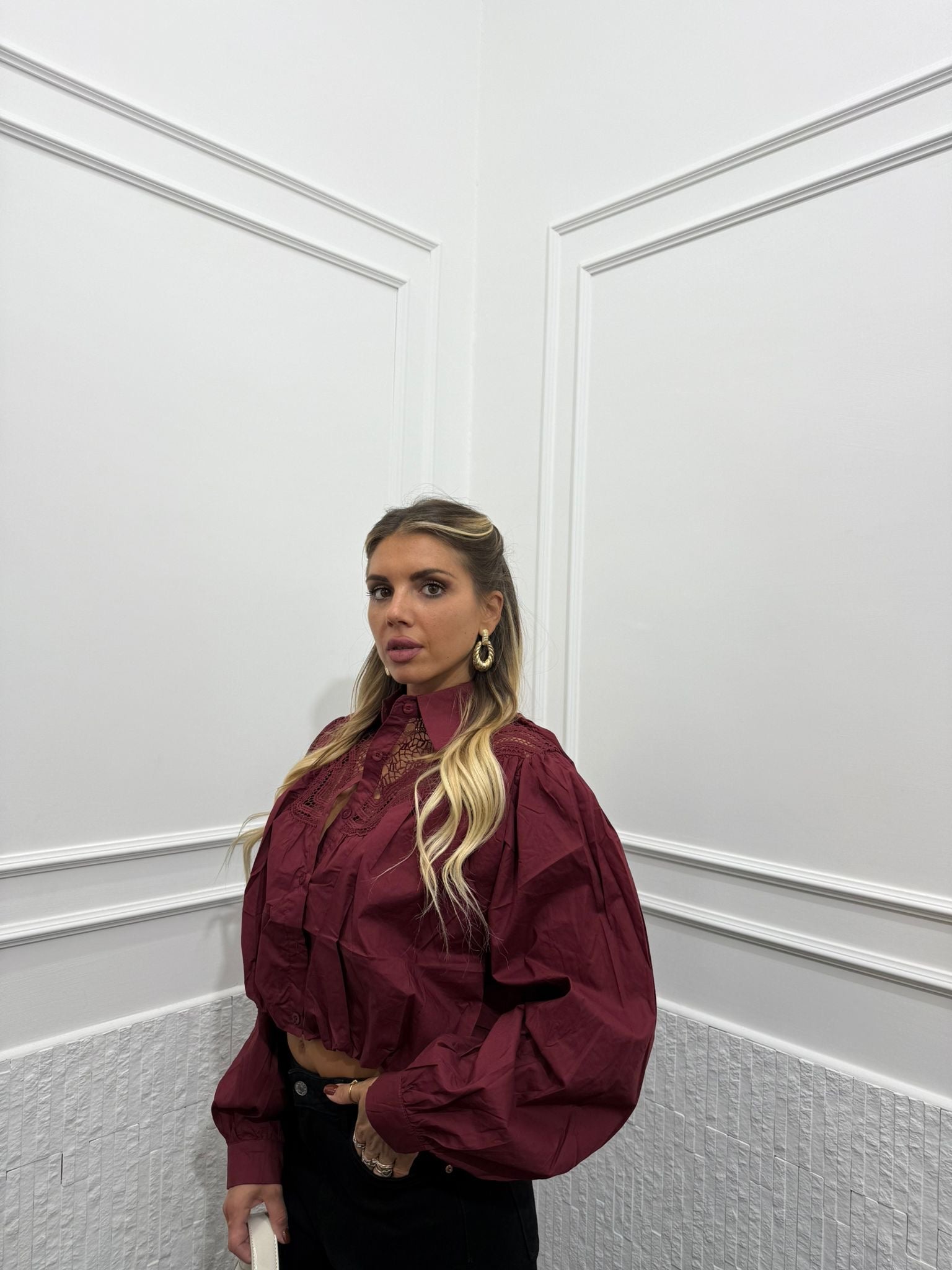 Camicia Ballon Traforata