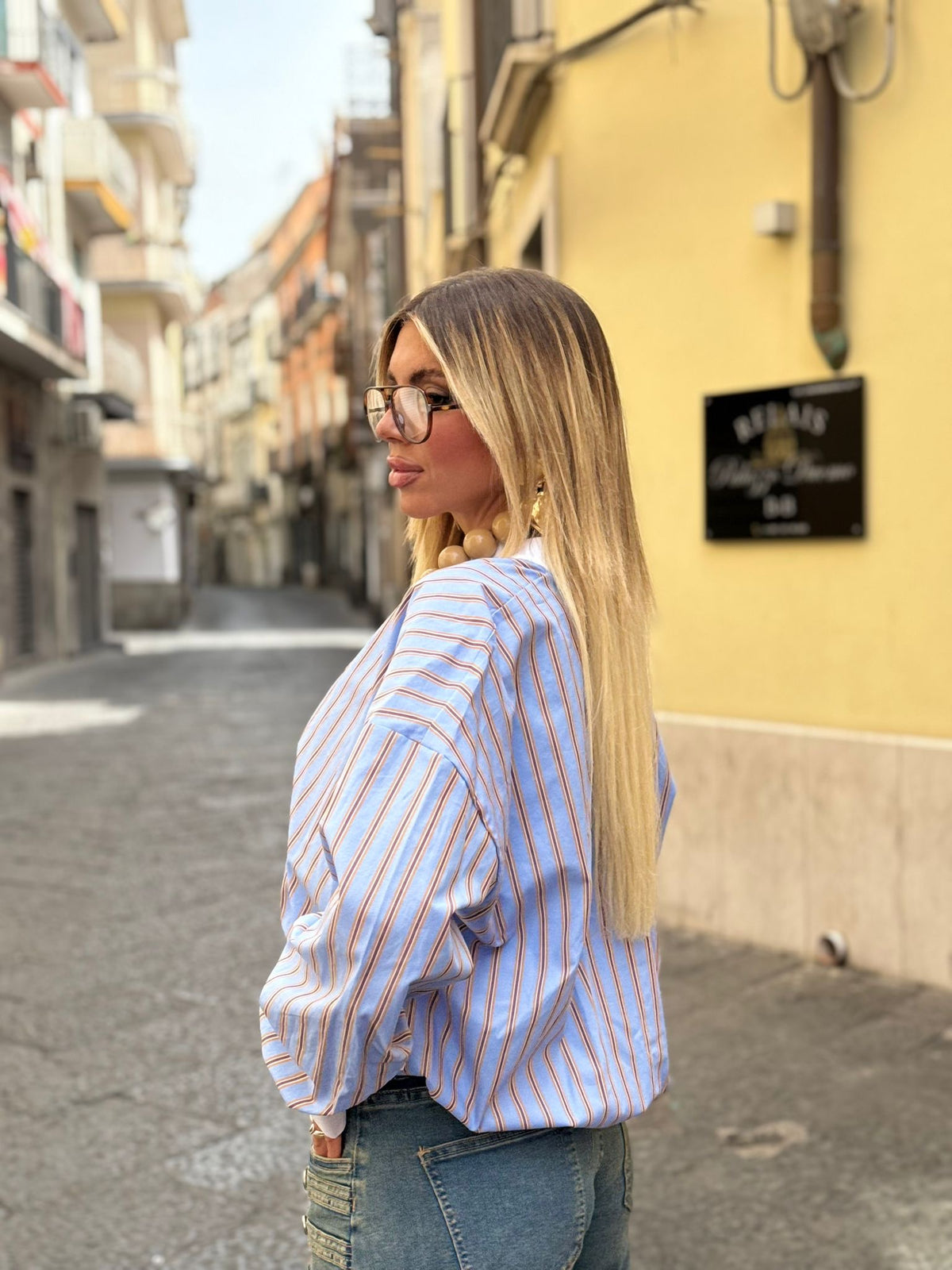 Camicia Coreana Righe