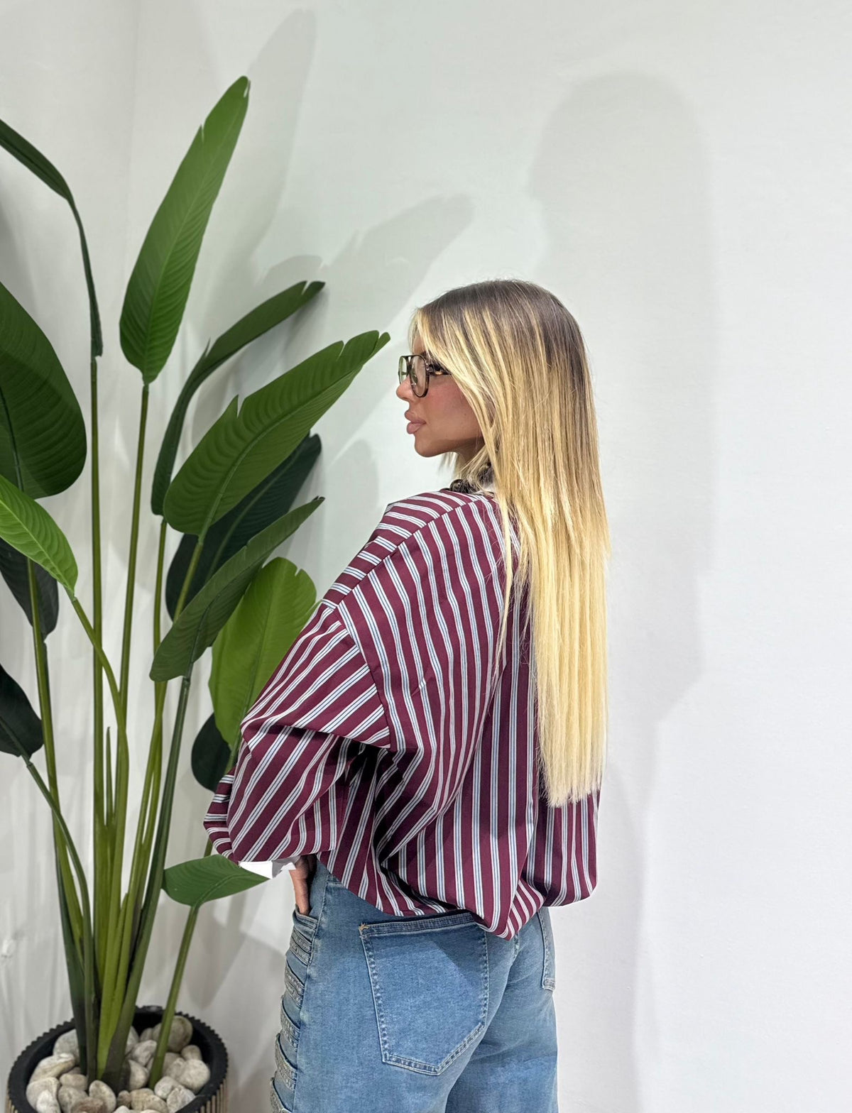 Camicia Coreana Righe