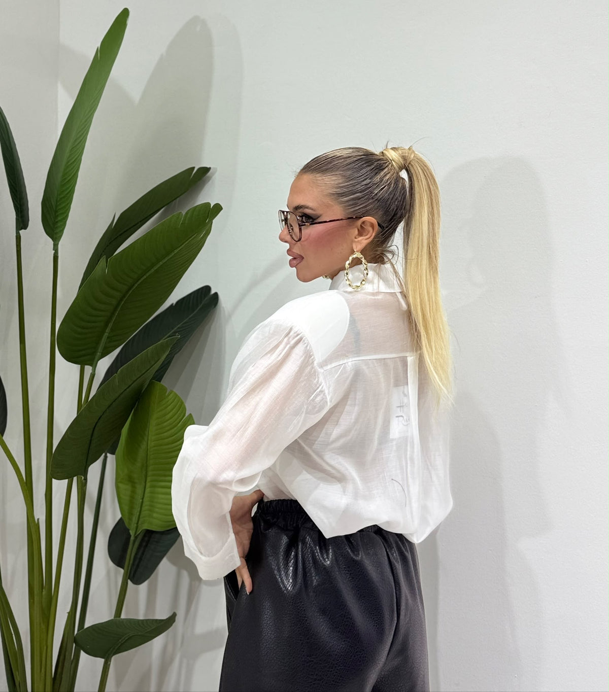 Camicia semivelata spalline