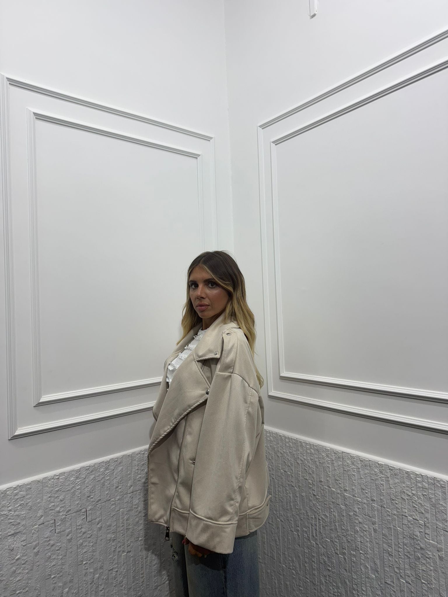 Giubbotto Oversize Camoscio