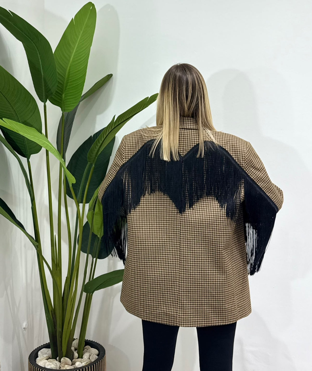 Blazer frange Camel By lumina