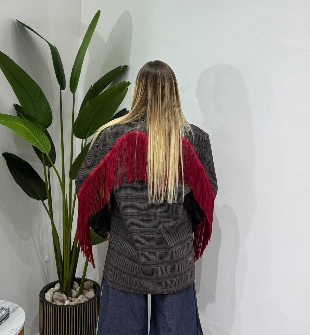 Blazer Frange Red Lumina