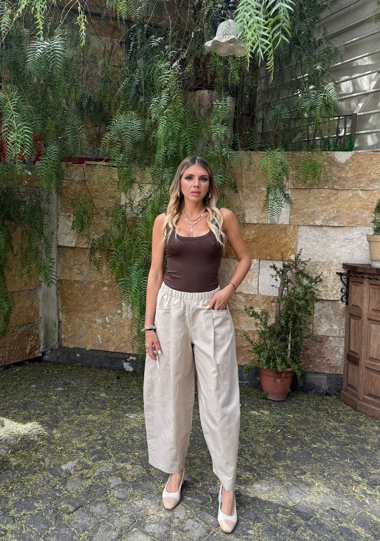 Pantalone Lino Just