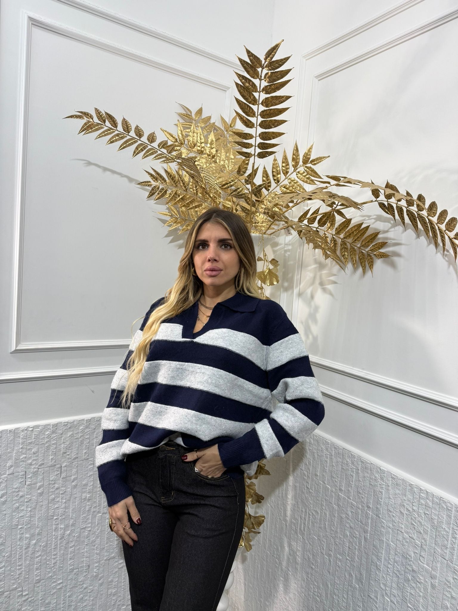 Pull Polo Paillettes