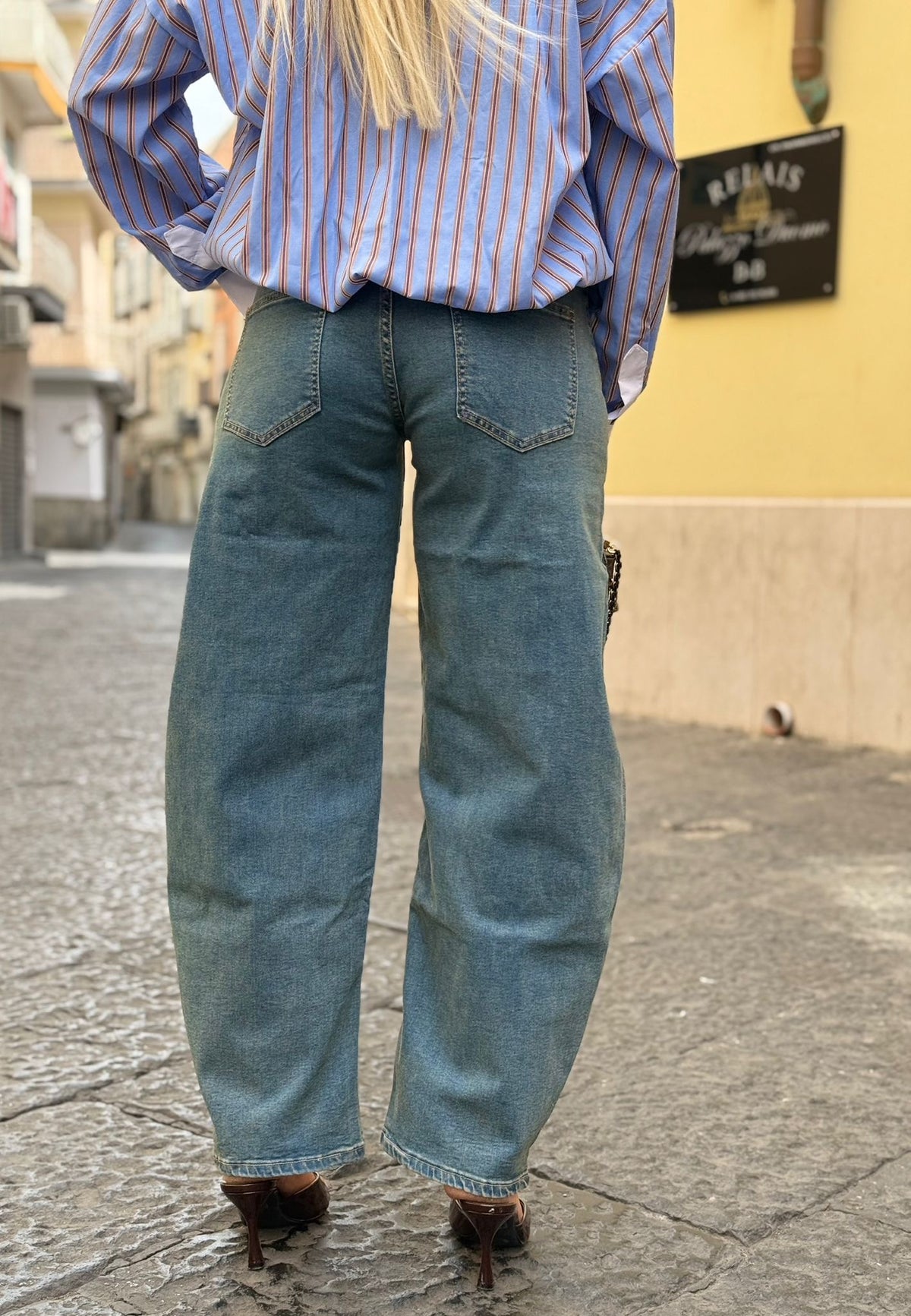 Denim button