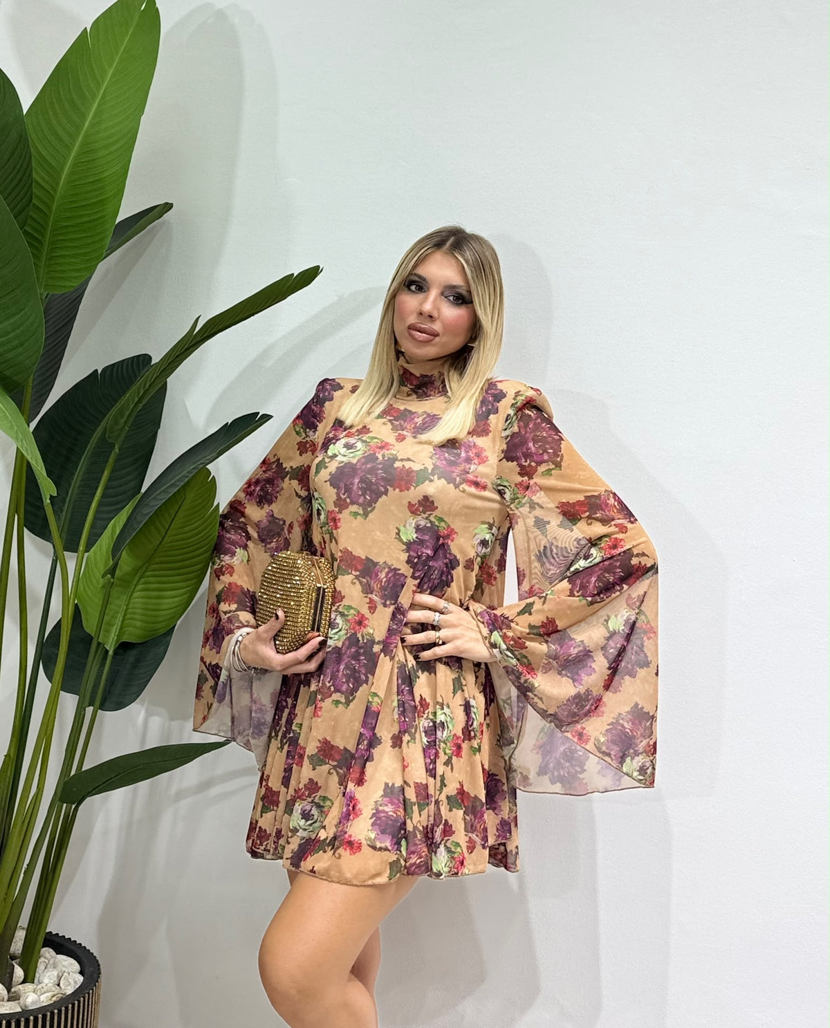 Dress Fleurs Lumina nude