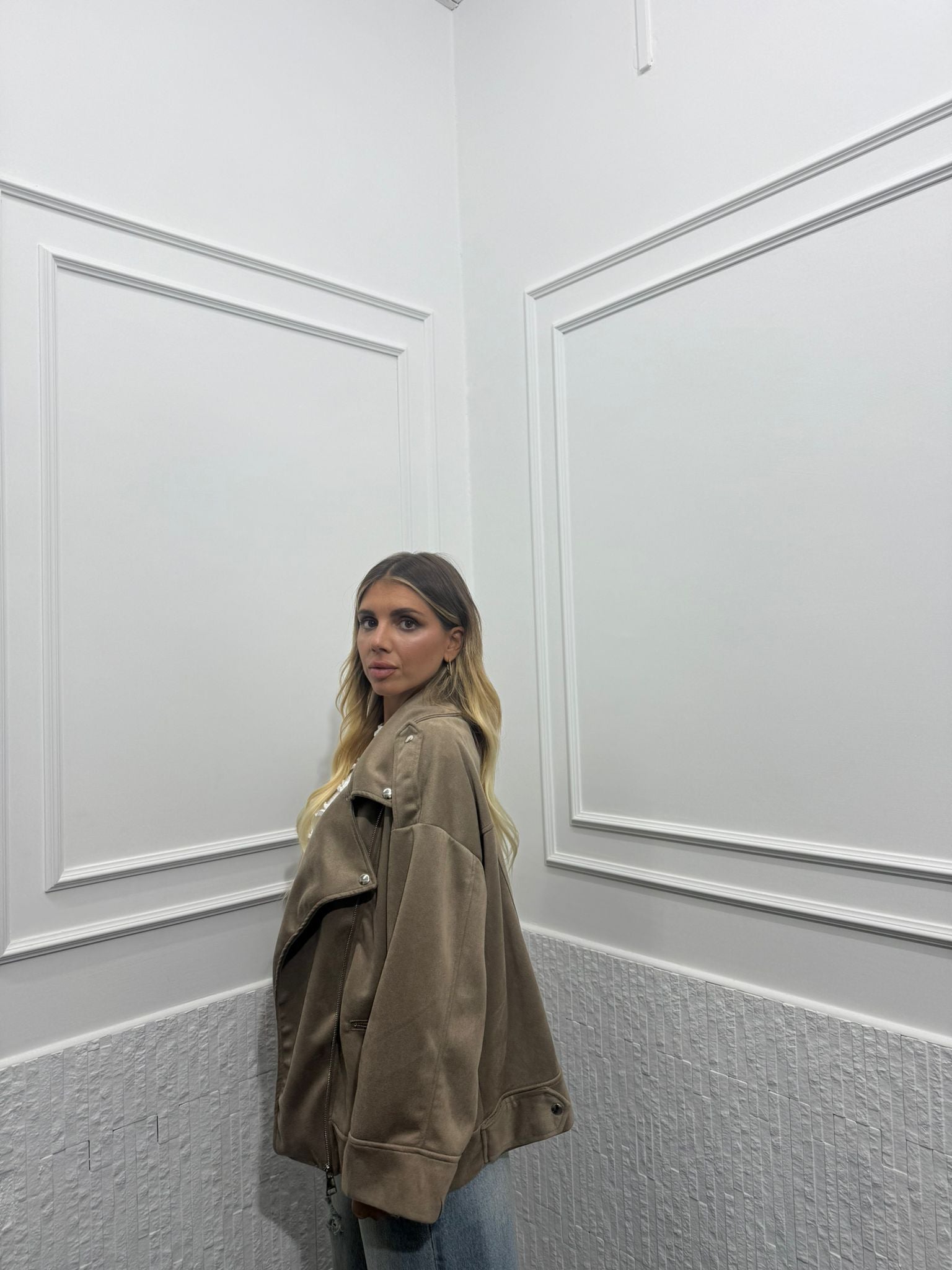 Giubbotto Oversize Camoscio