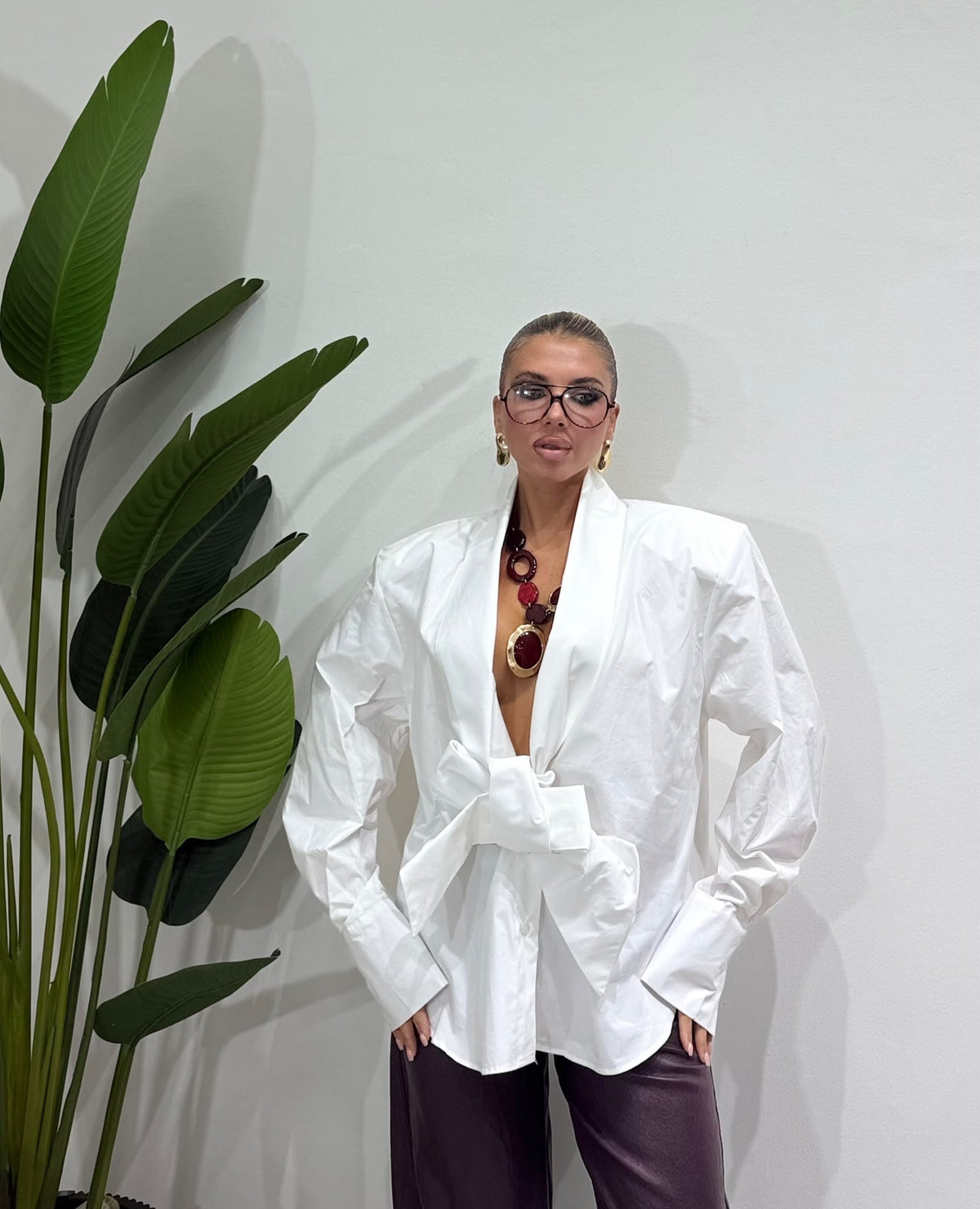 Camicia Fiocco Bianca