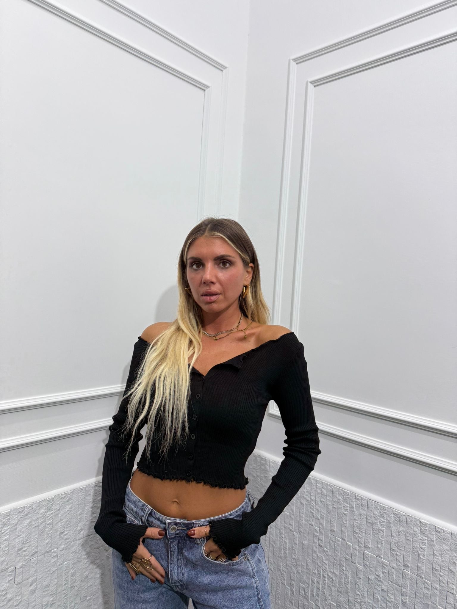 Cardigan Crop a Costine