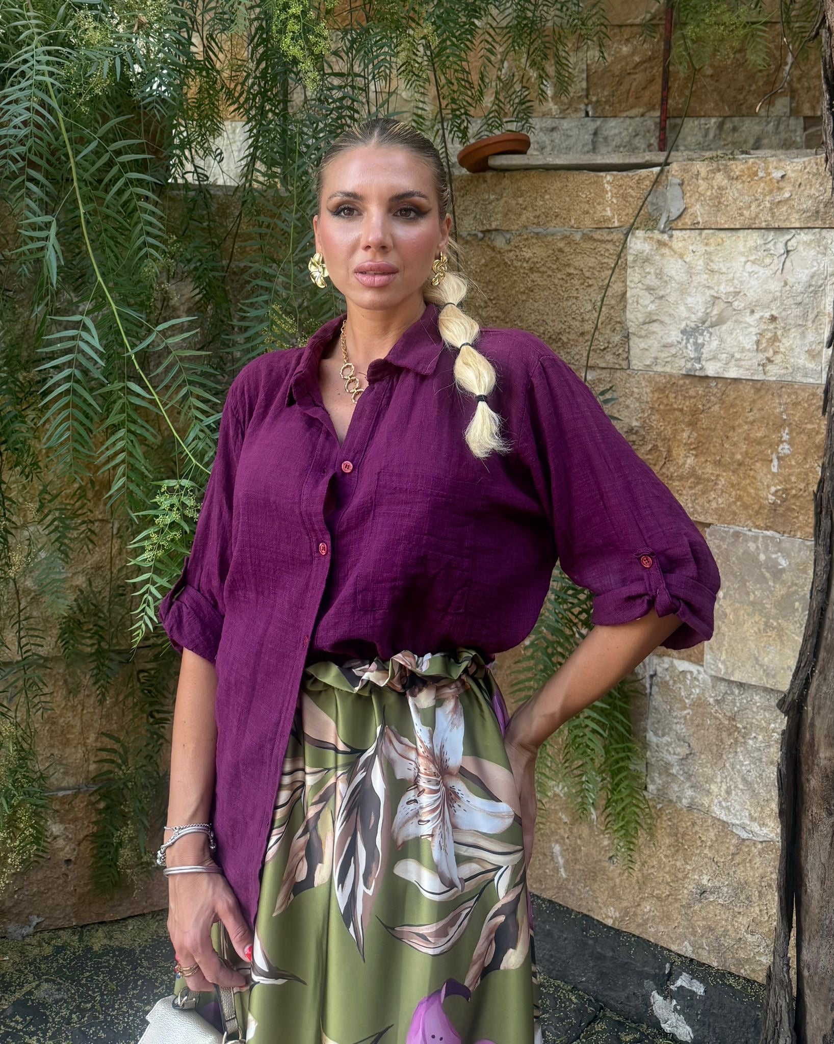 Camicia Hawaii Lino