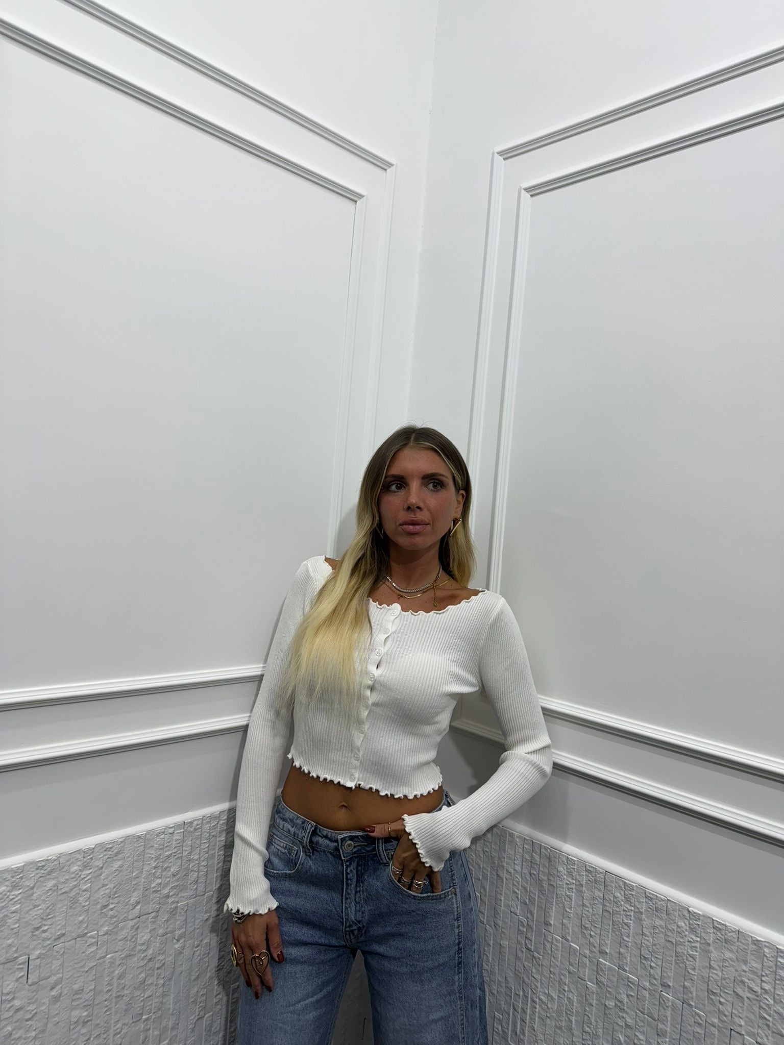 Cardigan Crop a Costine