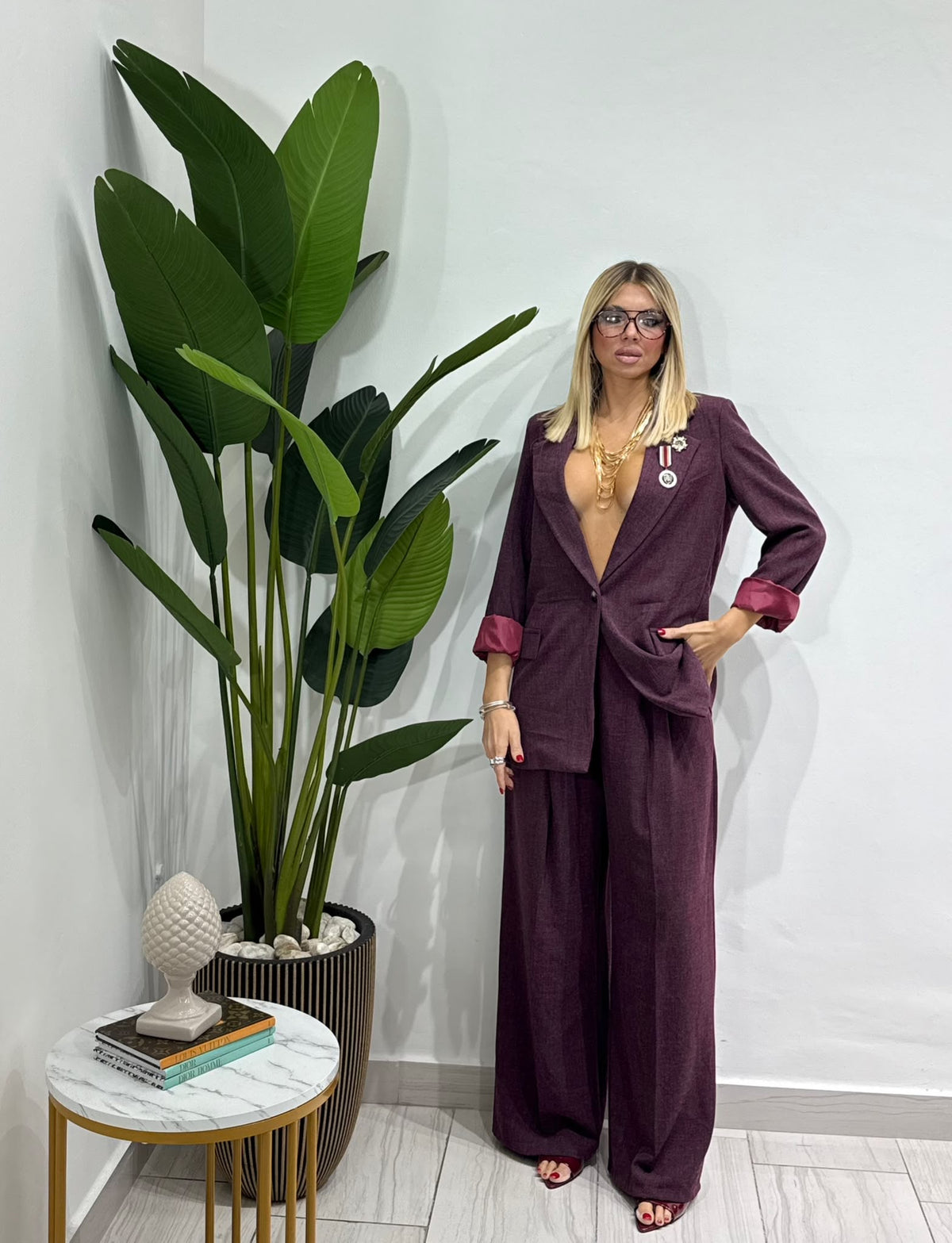 Tailleur Diva Bordeaux