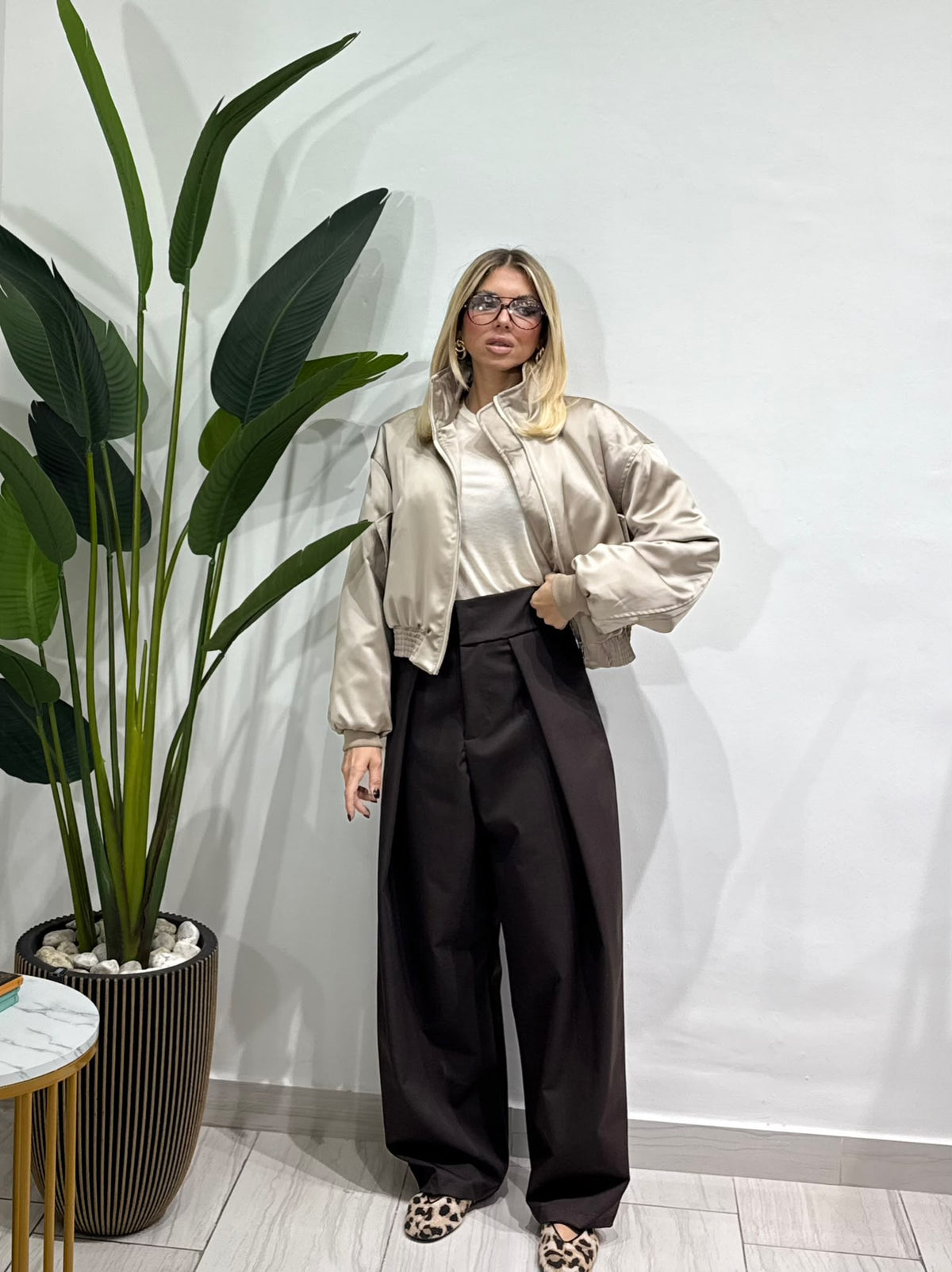 Bomber By lumina beige